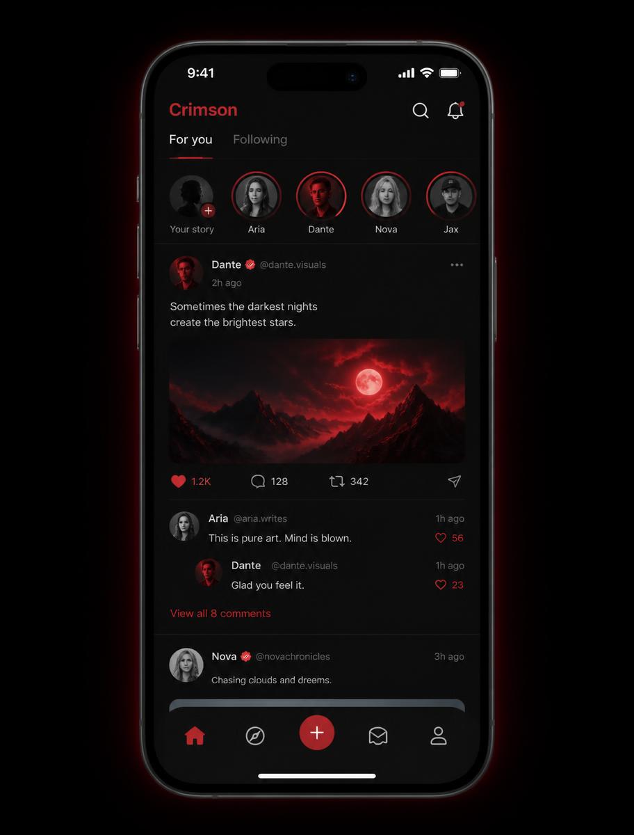 Mockup do aplicativo da comunidade exclusiva de alunos